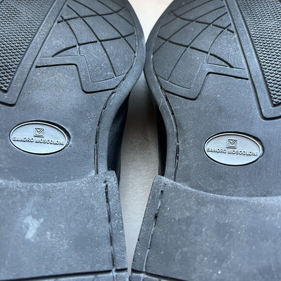 Sandro Moscoloni Black Leather Cap Toe Oxford Lace up Shoes Men’s Size US 13 M - Picture 15 of 16